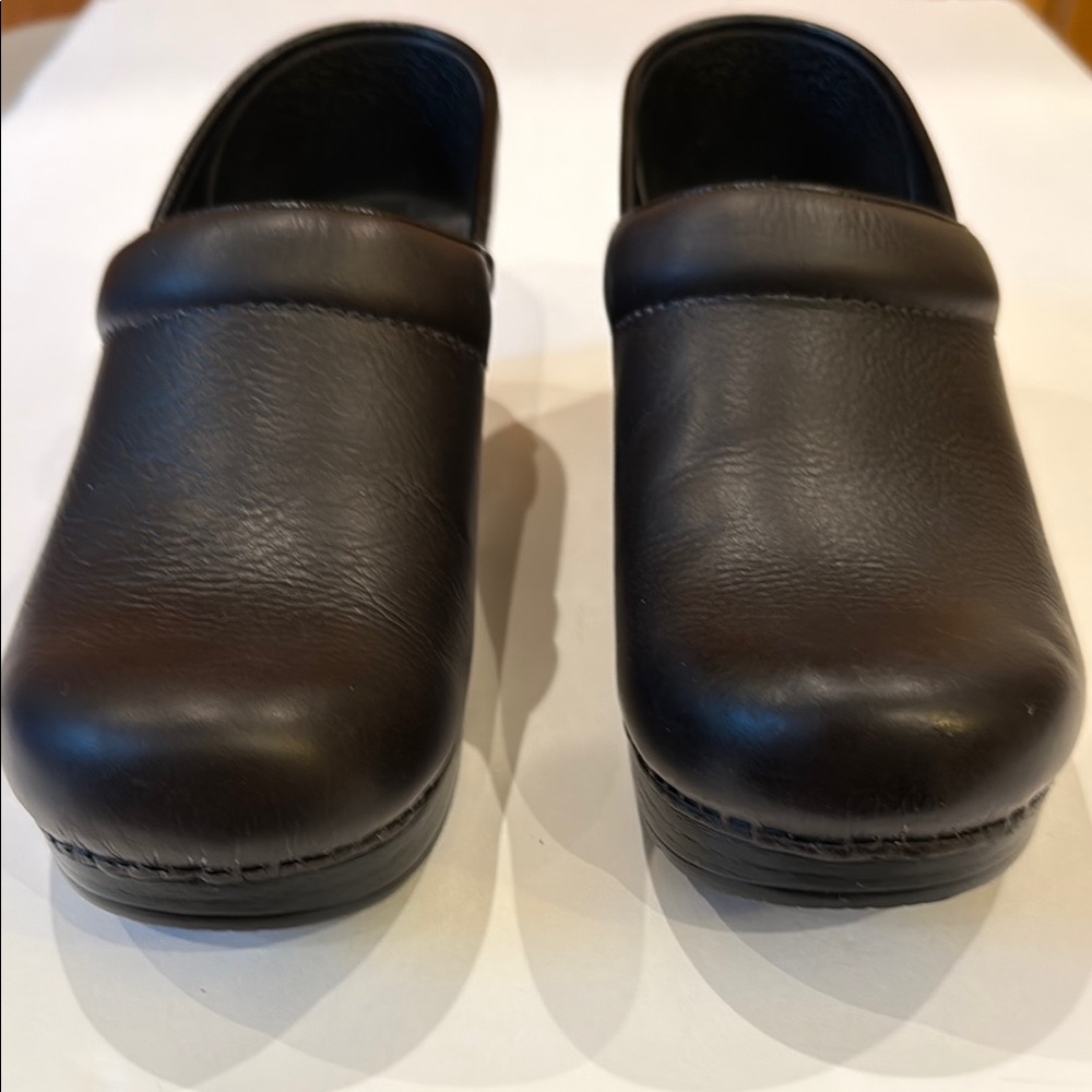 Dansko Dark Brown Leather Clogs